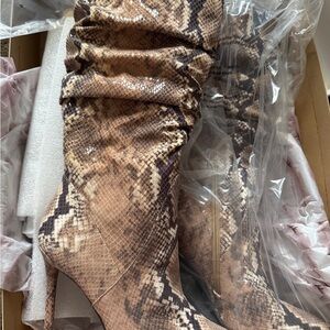 Jessica Simpson Snake Print Heeled Boots